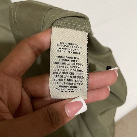 ECI New York Short Sleeve Dress Utility High Low Size XL Olive NWT - Picture 5 of 8